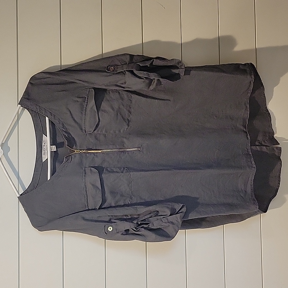 ELLEN TRACY 100% LINEN BLOUSE